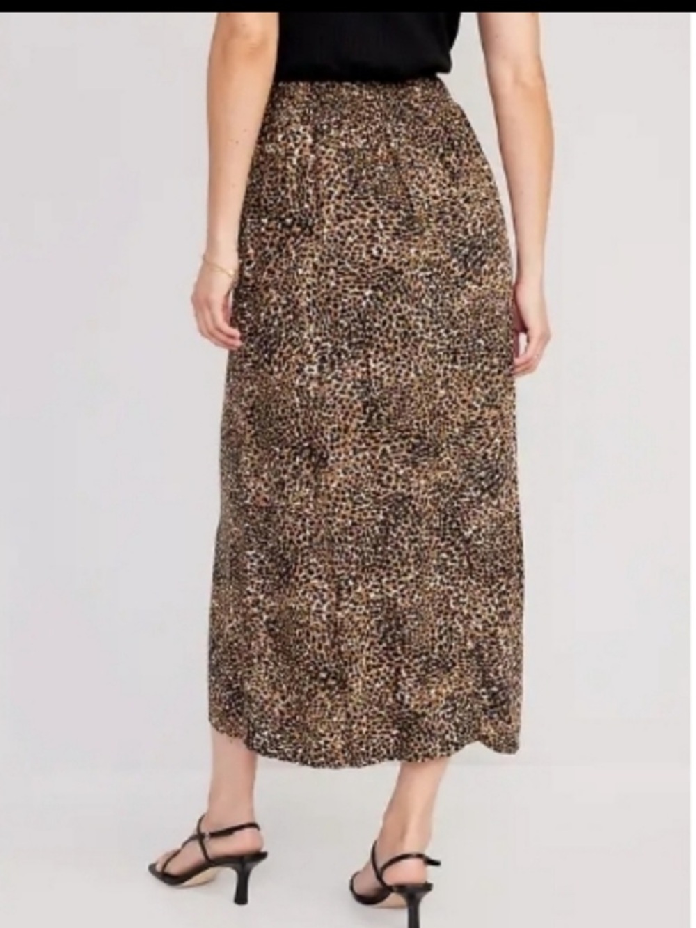 Old Navy Leopard Print Midi Skirt